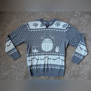 Our Universe Studio Ghibli Totoro My Neighbor Fair Isle Knit Sweater XL